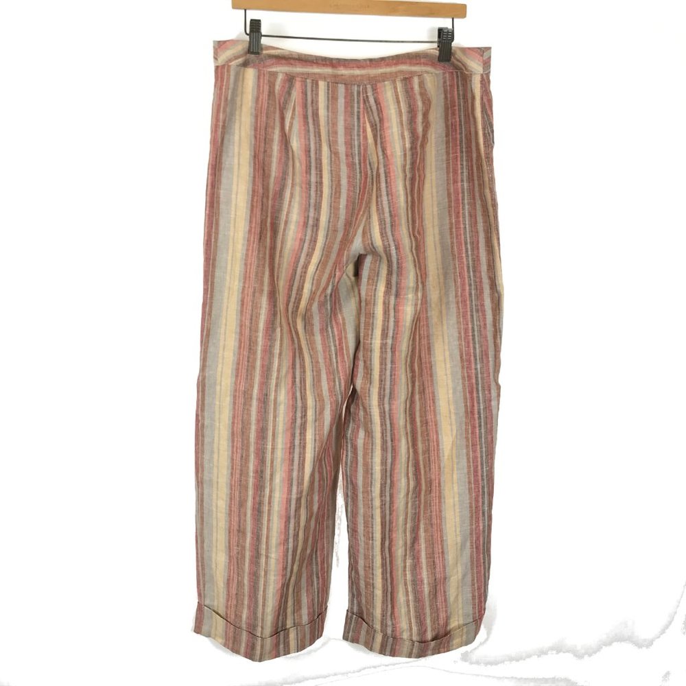 Plus Size 14W Jillian Jones Linen Wide Leg Pants - Picture 3 of 4